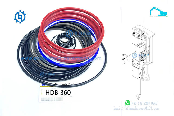 현대 360 유압 차단기 씰 키트 HDB360 락 해머 씰 부품